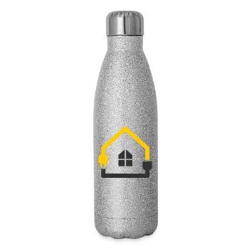 Elektriker Haus Steckdose Smart Home - Glitzer Isolierflasche 500 ml - Silber Glitzer - Rechts