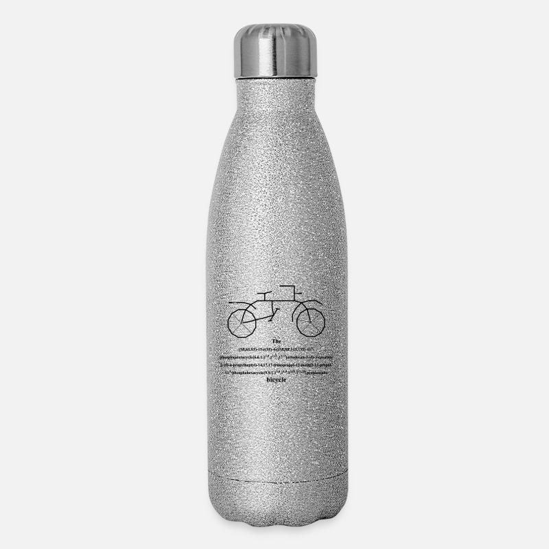 Bicycle - bicycle - Glitter Thermal Bottle 500 ml - silver glitter