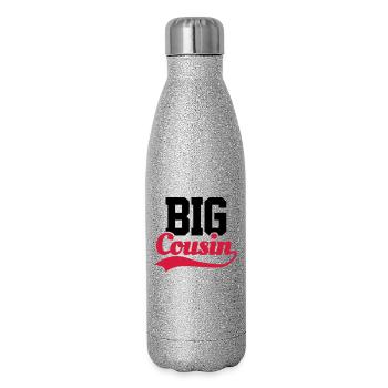 Big Cousin - Glitzer Isolierflasche 500 ml - Silber Glitzer - Rechts