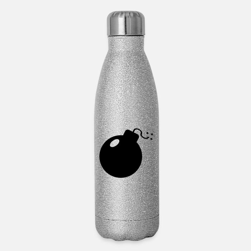 BOMBE - Glitzer Isolierflasche 500 ml - Silber Glitzer