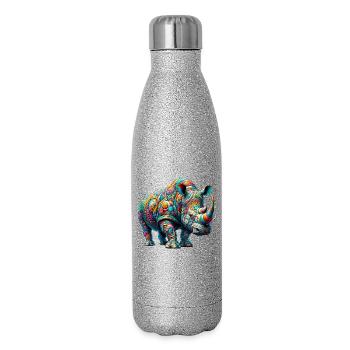Rhinoceros - Glitter Thermal Bottle 500 ml - silver glitter - Right