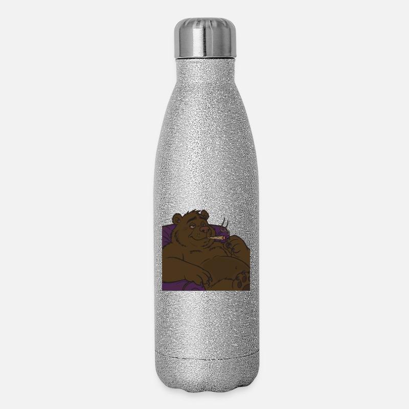 Chillerbear - Glitzer Isolierflasche 500 ml - Silber Glitzer
