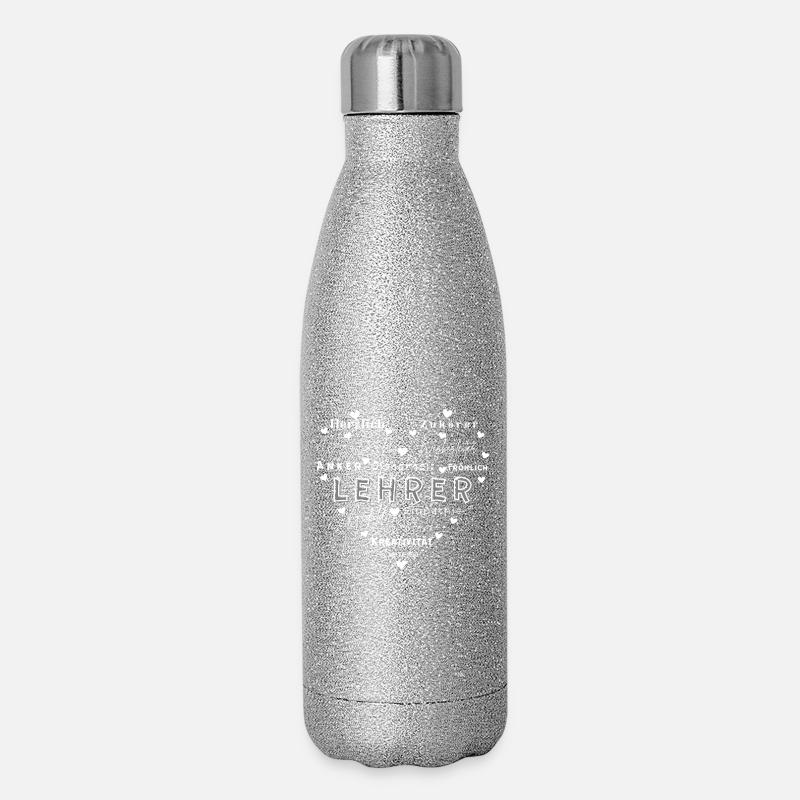 Enseignant du cadeau d’adieu - Gourde isotherme pailletée 500 ml - paillettes argentées