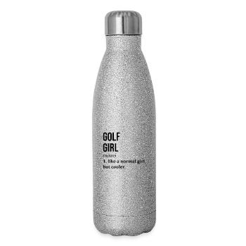 Golf - Glitzer Isolierflasche 500 ml - Silber Glitzer - Rechts