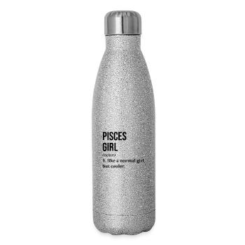 Fische - Glitzer Isolierflasche 500 ml - Silber Glitzer - Rechts