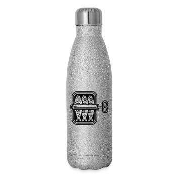 Sardines can - Glitter Thermal Bottle 500 ml - silver glitter - Right