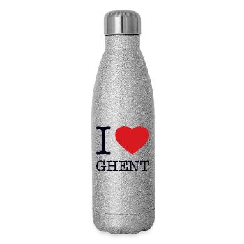 I LOVE GHENT - Glitter Thermal Bottle 500 ml - silver glitter - Right