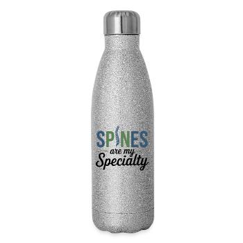 Chiropractor Snap Decisions Are My Specialty Pro  - Glitter Thermal Bottle 500 ml - silver glitter - Right