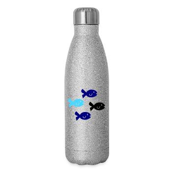 Pisces Silhouette - Glitter Thermal Bottle 500 ml - silver glitter - Right