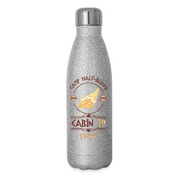 Cabin #19 in Camp Half Blood, Child of Tyche - Glitter Thermal Bottle 500 ml - silver glitter - Right