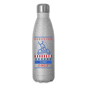 Election Vibes Ballot Box Design - Glitter Thermal Bottle 500 ml - silver glitter - Right