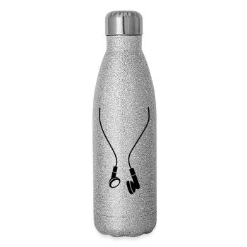headphones - Glitter Thermal Bottle 500 ml - silver glitter - Right