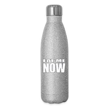 MANGE-MOI MAINTENANT - Gourde isotherme pailletée 500 ml - paillettes argentées - Droite