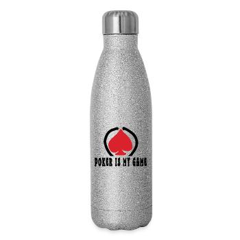 Costume de cartes de poker As of Spades - Gourde isotherme pailletée 500 ml - paillettes argentées - Droite