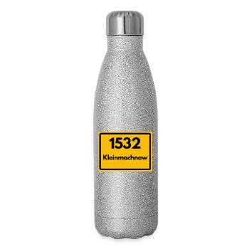 ALTE POSTLEITZAHL 1532 KLEINMACHNOW BRANDENBURG - Glitzer Isolierflasche 500 ml - Silber Glitzer - Rechts