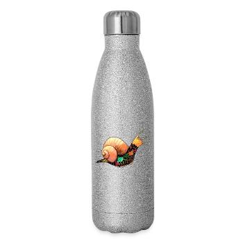 Yakuza Schnecke - Glitzer Isolierflasche 500 ml - Silber Glitzer - Rechts