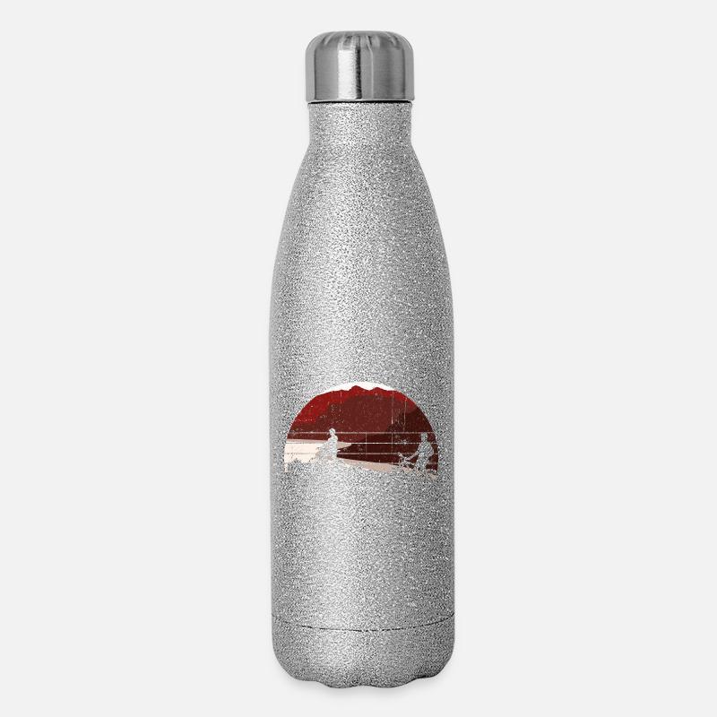Sunset Riders Silhouette - Glitter Thermal Bottle 500 ml - silver glitter