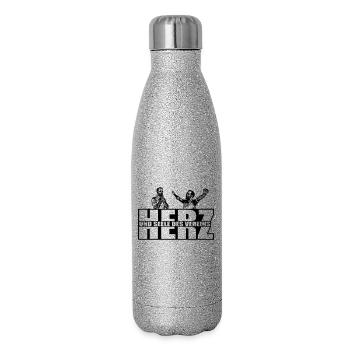 Herz und Seele des Vereins - Glitzer Isolierflasche 500 ml - Silber Glitzer - Rechts