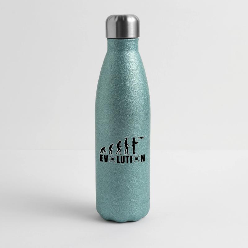 EVOLUTION DRONE Gift Ground Pilot Flying Glitter Thermal Bottle 500 ml