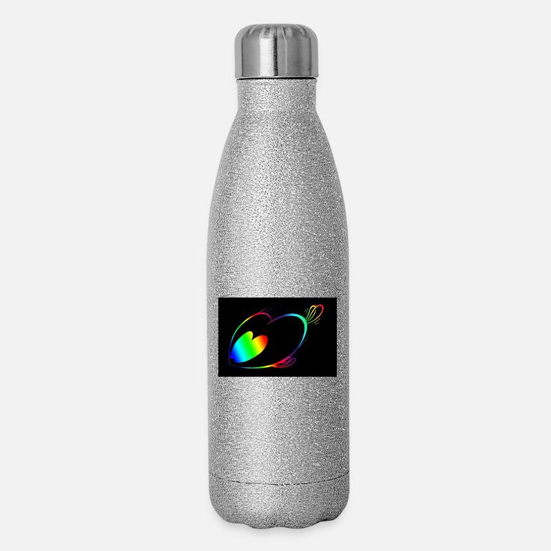 Filou-Speed-Poster - Glitzer Isolierflasche 500 ml - Silber Glitzer