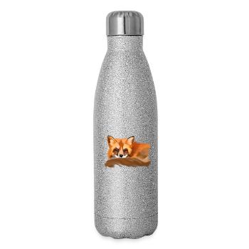 Fuchs - Glitzer Isolierflasche 500 ml - Silber Glitzer - Rechts
