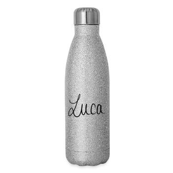 Luca - Glitzer Isolierflasche 500 ml - Silber Glitzer - Rechts