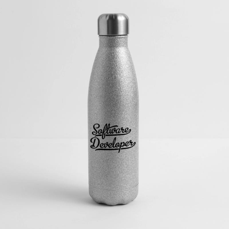 Software Developer Glitzer Isolierflasche 500 ml