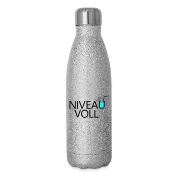 Niveau complet - Gourde isotherme pailletée 500 ml - paillettes argentées - Droite