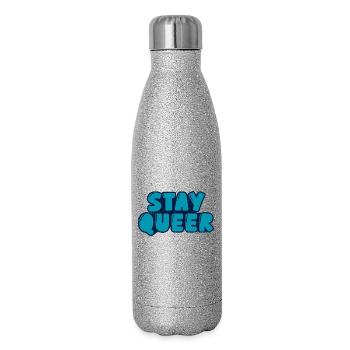 stay queer - Glitter Thermal Bottle 500 ml - silver glitter - Right