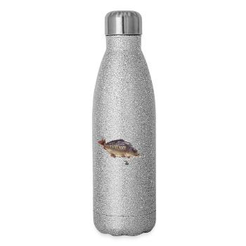Spiegelkarpfenfischen Boilie Rig Design Anglerbiss - Glitzer Isolierflasche 500 ml - Silber Glitzer - Rechts