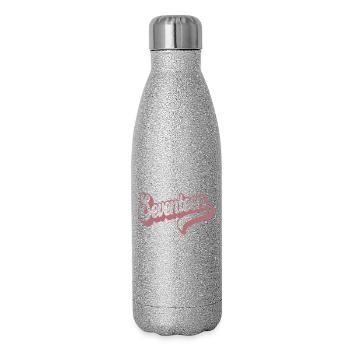 Seventeen 17th Birthday For Girls 17 Years Old - Glitter Thermal Bottle 500 ml - silver glitter - Right