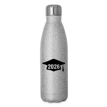 Doctoral Degree 2026 Grunge - Glitter Thermal Bottle 500 ml - silver glitter - Right