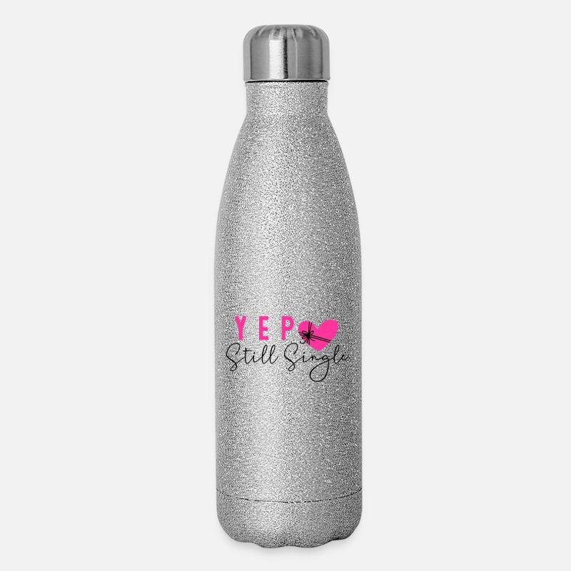 Toujours célibataire - Gourde isotherme pailletée 500 ml - paillettes argentées