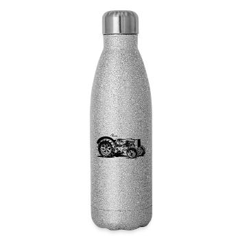 Alter Model F Traktor - Glitzer Isolierflasche 500 ml - Silber Glitzer - Rechts