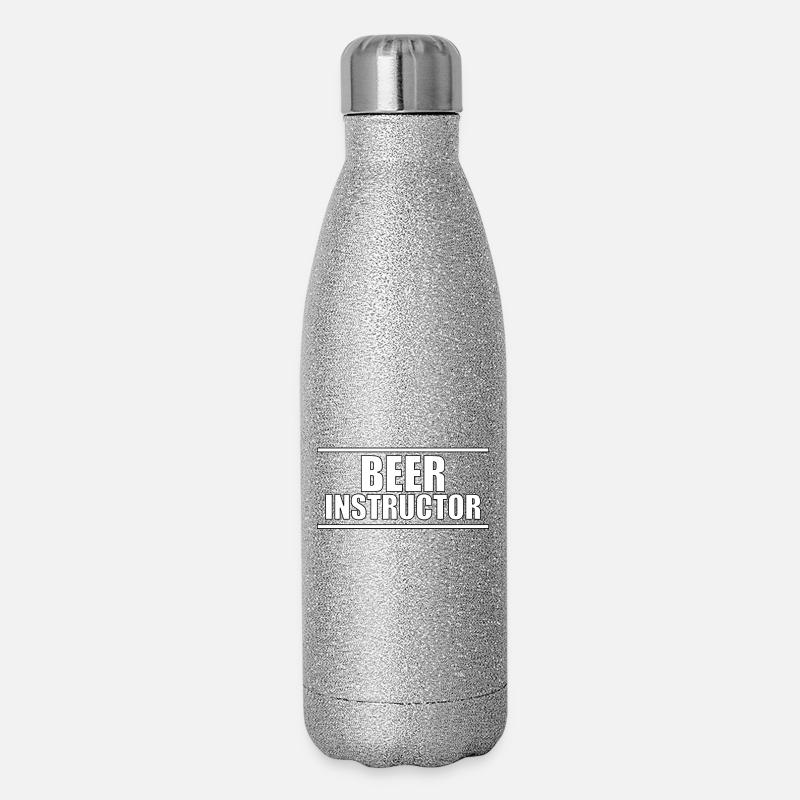 Beer instructor - Glitter Thermal Bottle 500 ml - silver glitter