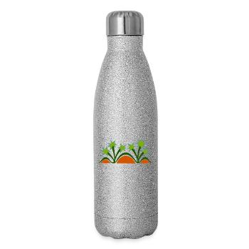 Palmen & Dünen von Cean - Glitzer Isolierflasche 500 ml - Silber Glitzer - Rechts