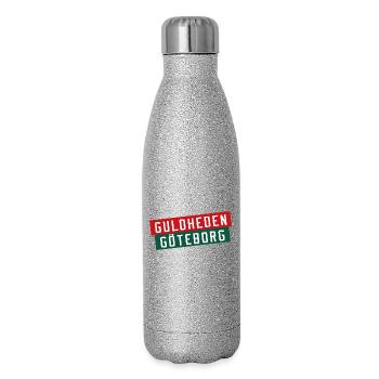 Logo rayé de Guldheden Göteborg - Gourde isotherme pailletée 500 ml - paillettes argentées - Droite
