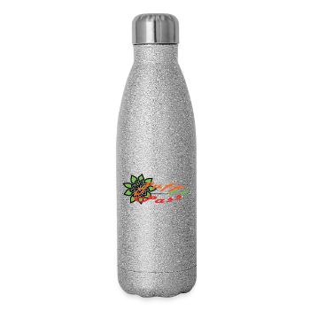 Puff-Puff-Pass !!! - Glitzer Isolierflasche 500 ml - Silber Glitzer - Rechts