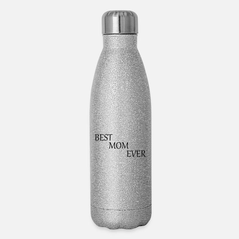 Spruch Muttertag Beste Mama der Welt Muttertag Mom - Glitzer Isolierflasche 500 ml - Silber Glitzer