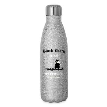 Black Death - spread in progress - Glitzer Isolierflasche 500 ml - Silber Glitzer - Rechts