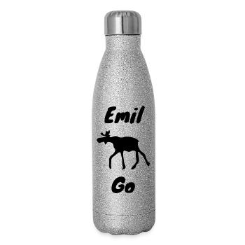 Emil der Elch - Glitzer Isolierflasche 500 ml - Silber Glitzer - Rechts