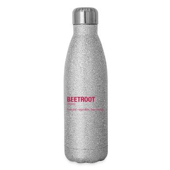 BETTERAVE ROTE BETE - Gourde isotherme pailletée 500 ml - paillettes argentées - Droite