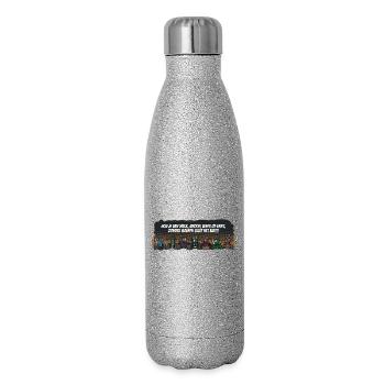boeren_tshirt_new_landscape_NL - Glitter Thermal Bottle 500 ml - silver glitter - Right