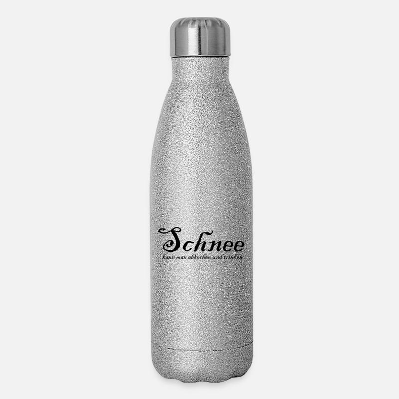 Snow can be boiled and drunk - Glitter Thermal Bottle 500 ml - silver glitter