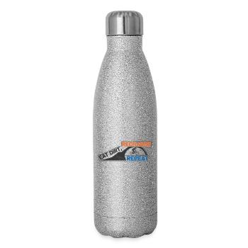 Eat Dirt Recharge Repeat EMTB - Glitter Thermal Bottle 500 ml - silver glitter - Right