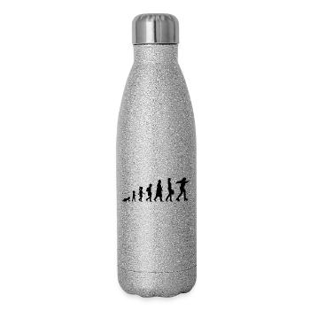 Entwicklung des Rollschuhlaufs - Glitzer Isolierflasche 500 ml - Silber Glitzer - Rechts