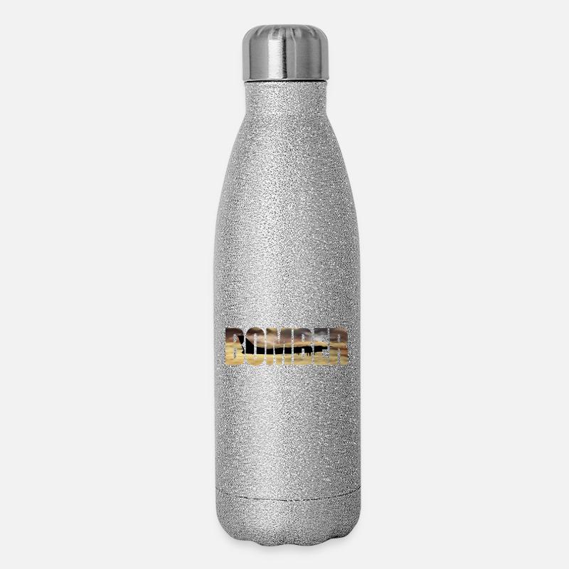 Bomber Tu-95 - Glitter Thermal Bottle 500 ml - silver glitter