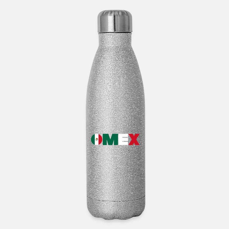 MÉXICO - Glitzer Isolierflasche 500 ml - Silber Glitzer