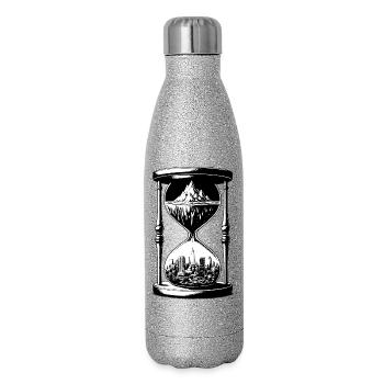 sablier16 - Gourde isotherme pailletée 500 ml - paillettes argentées - Droite