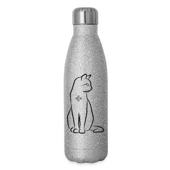 Cat First Aid - Glitter Thermal Bottle 500 ml - silver glitter - Right